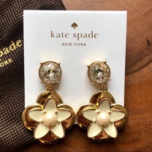 Kate Spade Flower Statement Earrings NWT
